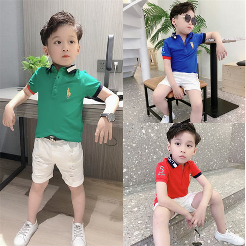 男童polo衫短袖儿童翻领半袖衬衫