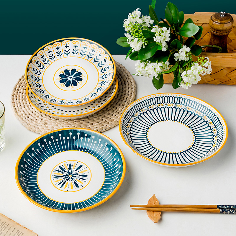 家用汤盘饭盘水果盘陶瓷餐盘