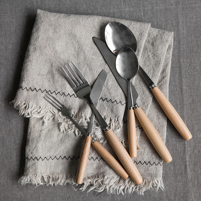 inscription 榉木木柄不锈钢刀叉勺筷子西餐具牛排刀叉咖啡勺家用,餐饮具,叉/勺/筷套装,淘宝优惠券,粉丝福利购,淘宝优惠卷