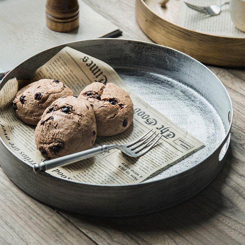 创意复古金属托盘长方形家用水杯水壶样板房茶几托盘收纳盒摆件,餐饮具,盘,淘宝优惠券,粉丝福利购,淘宝优惠卷