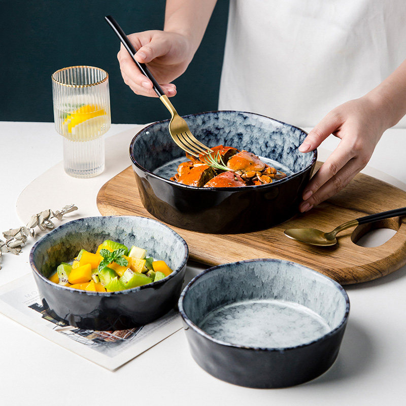 北欧陶瓷餐具大理石碗家用芝士烘焙烤碗甜品水果碗家用菜碗汤碗,餐饮具,碗,淘宝优惠券,粉丝福利购,淘宝优惠卷