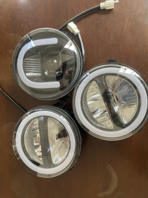 九代小龟王前大灯雅迪迷彩20款am500爱玛led大灯tzck誉隆塑件灯具