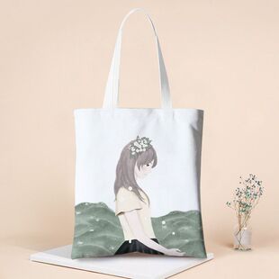 日系简约帆布包女韩版森系小清新百搭帆布袋学生文艺单肩手提袋