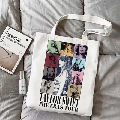 Folklore专辑霉霉周边帆布包高颜值学生单肩手提袋慵懒风ins森系