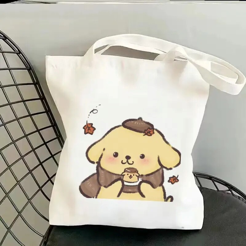 可爱布丁狗帆布包卡通大容量学生购物袋/环保袋/帆布