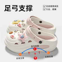 有足弓支撑洞洞鞋女款夏季2025新款外穿防滑防臭eva不累脚凉拖鞋