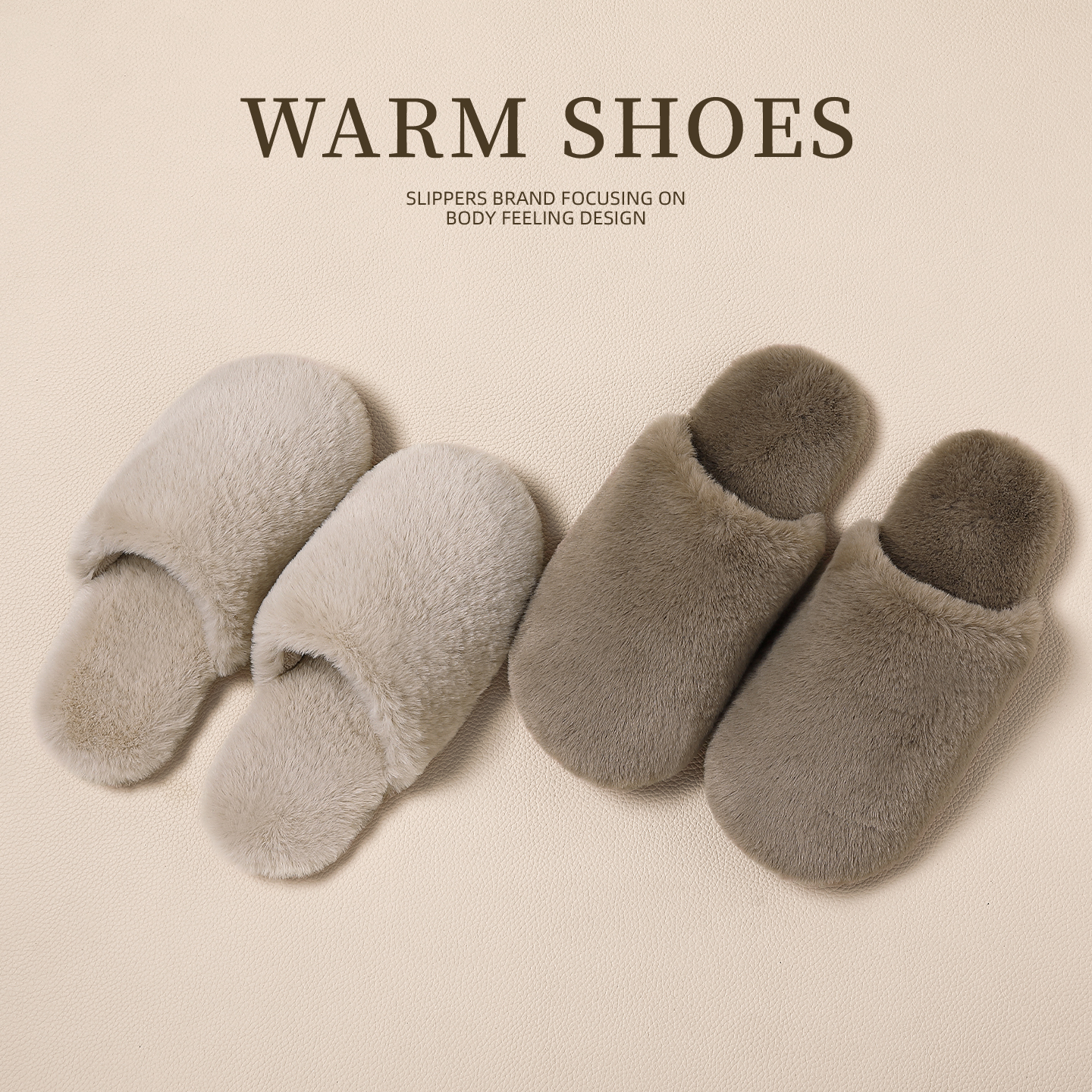 毛毛棉拖鞋女静音防滑保暖居家冬