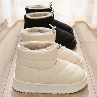 高帮棉拖鞋女款冬季外穿2025新款全包跟室内家居加绒保暖雪地棉鞋
