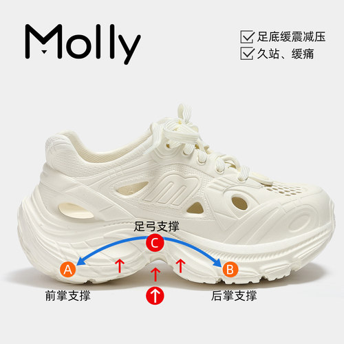 猫力足弓支撑洞洞鞋女款eva防臭