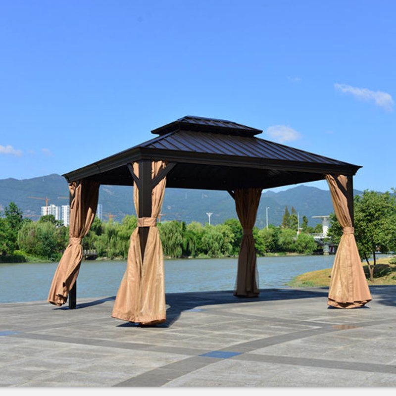 户外休闲遮阳凉亭罗马蓬铝合金欧式雨棚花园别墅庭院烧烤大帐篷