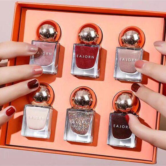 秋冬香水指甲油高定免烤快干半可撕拉水性持久无味不刺激新款显白