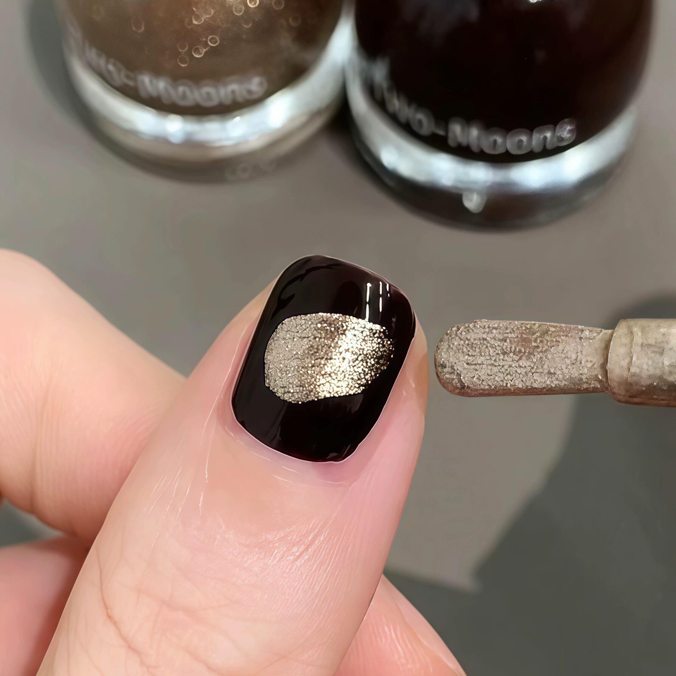 【鎏金碎钻美甲】水性指甲油2026新款免烤速干持久不易掉显白美甲