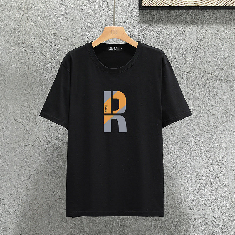 夏季男装纯棉短袖t恤 加大码上衣宽松休闲男半袖胖子潮流丅恤汗衫