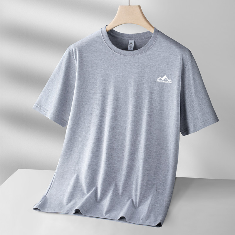 大码男纯棉短袖T恤宽松运动胖子加肥加大夏季大号半截袖体恤汗衫