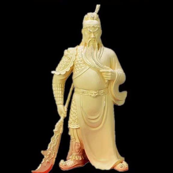 关公关二爷工艺品绒沙金武财神关公摆件办公室家居工艺品佛像客厅