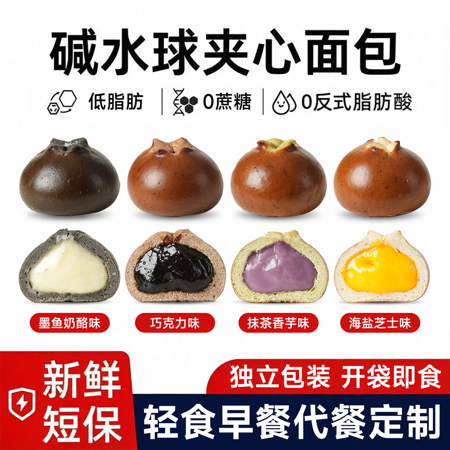 碱水面包球夹心欧包早饭面包全麦图片