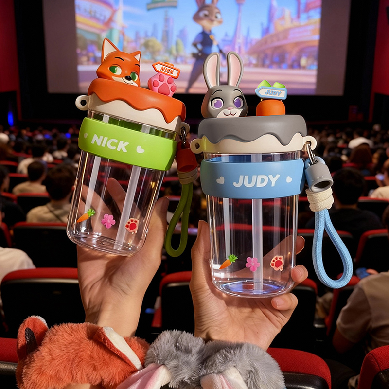 Jeko儿童吸管杯疯狂动物城朱迪