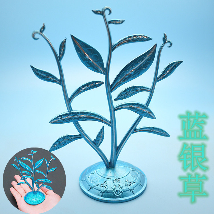 斗罗动漫大陆周边 唐三蓝银草摆件金属模型双生武魂钥匙扣饰品