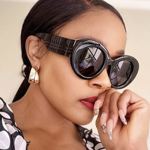 英国cherry kitty欧美大框圆形太阳镜街拍ins时尚潮走秀摩登墨镜