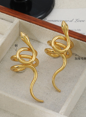 英国cherry kitty灵蛇戒指设计感线条缠绕蛇形招财生肖蛇系列