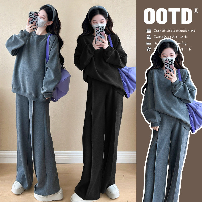 法国chrry koop春秋孕妇产检运动套装新款宽松休闲长袖卫衣外穿