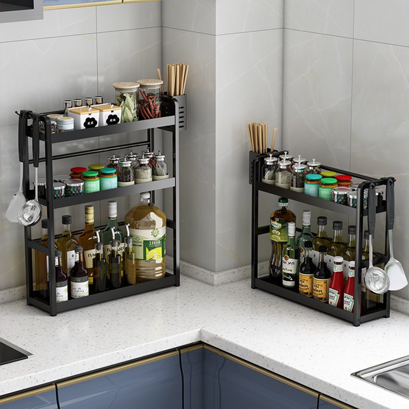 厨房调料置物架多层不锈钢多功能