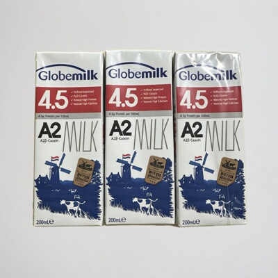 荷兰进口Globemilk荷高4.5A2纯牛奶200ml散装高钙营养健康奶