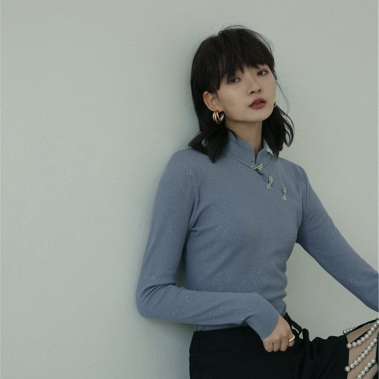 [Order]Vintage Style cheongsam frog Long sleeve Stand collar Base coat knitting T-shirt Early autumn jacket VG0806in the Women's clothing/Boutique , T-shirt  category - from Buy2taobao.com to provide professional Taobao agent buy service