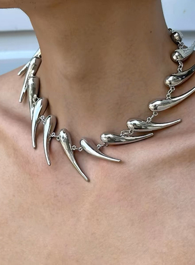 Med老叔 同款异形不规则金属项链轻奢高级感颈链男女锁骨链不掉色