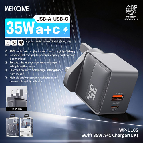 WK港澳欧35w充电器手机快充插头