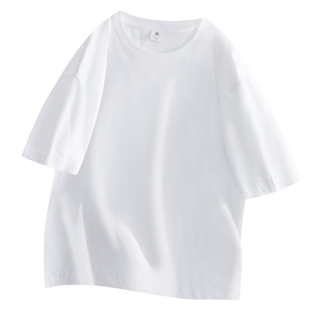 210G重磅短袖T恤圆领纯色白色上衣打底衫夏季男女款定制