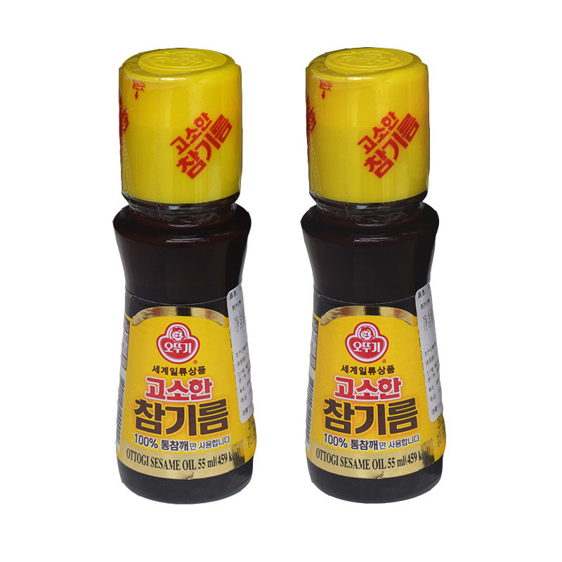 不倒翁芝麻香油食用油纯正小瓶芝麻油香油凉拌火锅调料55ml