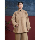 中式 加厚保暖提花盘扣棉衣W12862 新款 棉麻女装 照本堂 2025冬季