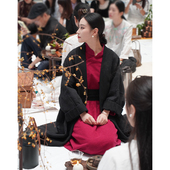 棉麻大衣女高级感外套双层国风系带女装 早春新款 W12638 照本堂