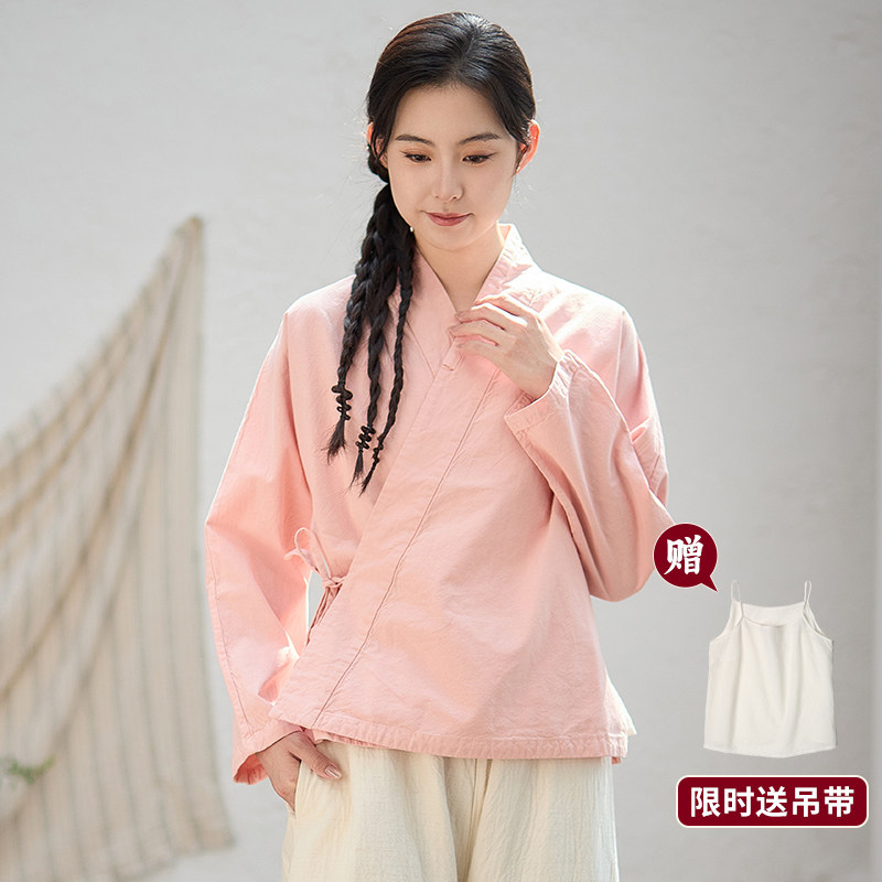 【照本堂】2026春季新款棉麻女装国风16支新版汉服上衣女W12473-1
