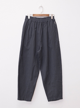 【照本堂】2025秋季新款棉麻长裤男亚麻20支休闲拼接收脚裤M22732