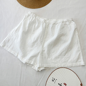 30支 宽松舒适透气棉麻打底休闲短裤 2025新款 M2539 照本堂