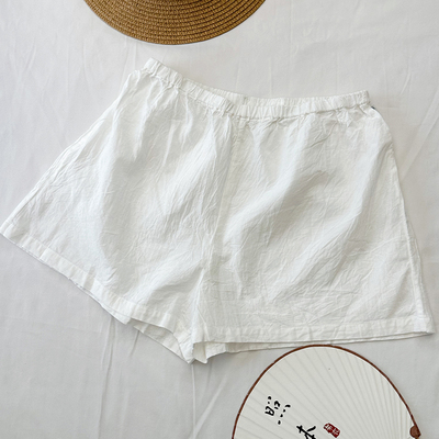 照本堂男女同款宽松透气棉麻短裤