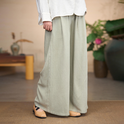 照本堂新款高垂感简约长裤女