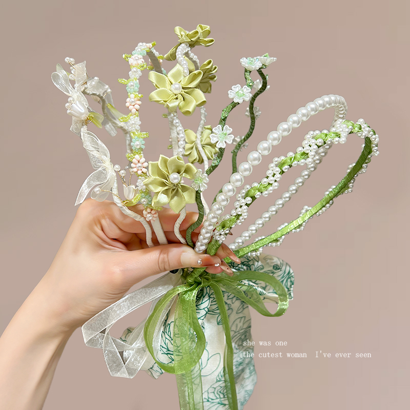 夏季编发发箍小清新发饰仙气甜美