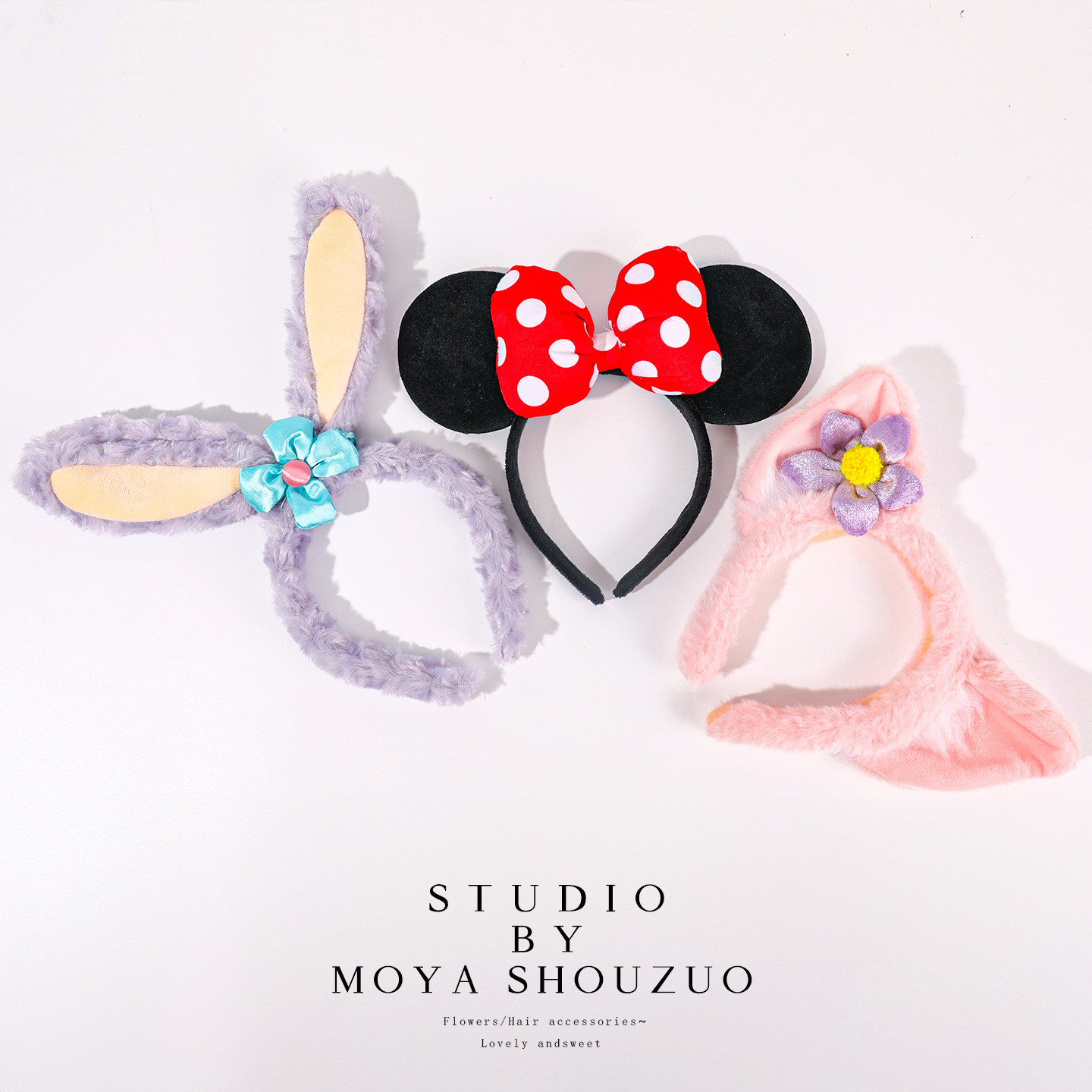 迪士尼发箍游乐园装备儿童可爱米奇拍照公主蝴蝶结头饰小女孩发卡