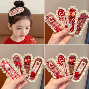 新年儿童魔术贴卡通宝宝碎发神器发箍不伤发小女孩刘海贴女童发饰