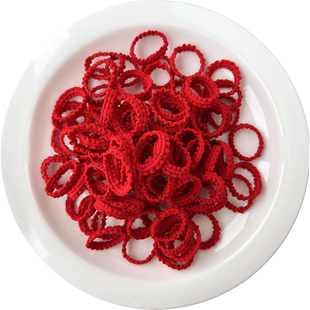 儿童红色头绳扎发皮筋女童不伤发橡皮筋过年发饰宝宝新年头饰发圈