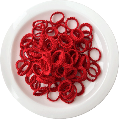 儿童红色头绳扎发皮筋女童不伤发