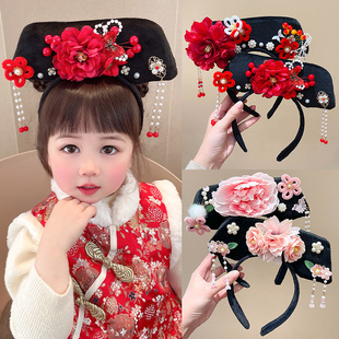 儿童格格发箍2026新款女童宫廷风头箍小女孩古风汉服头箍旗头发饰