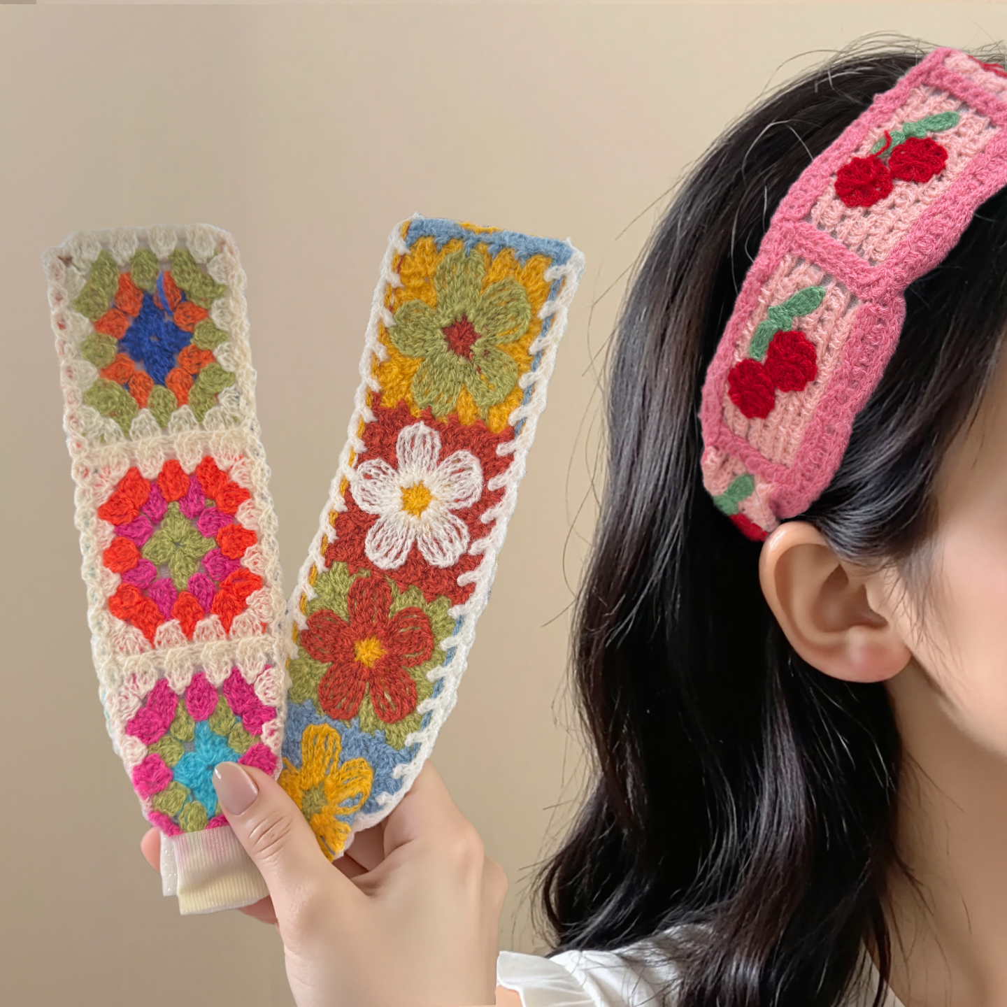 花儿与少年李沁马思纯同款针织魔术贴发带女洗脸专用碎发神器发饰