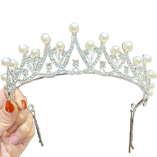 皇冠头饰儿童发夹公主王冠小女孩可爱发卡宝宝女童生日发饰夹子