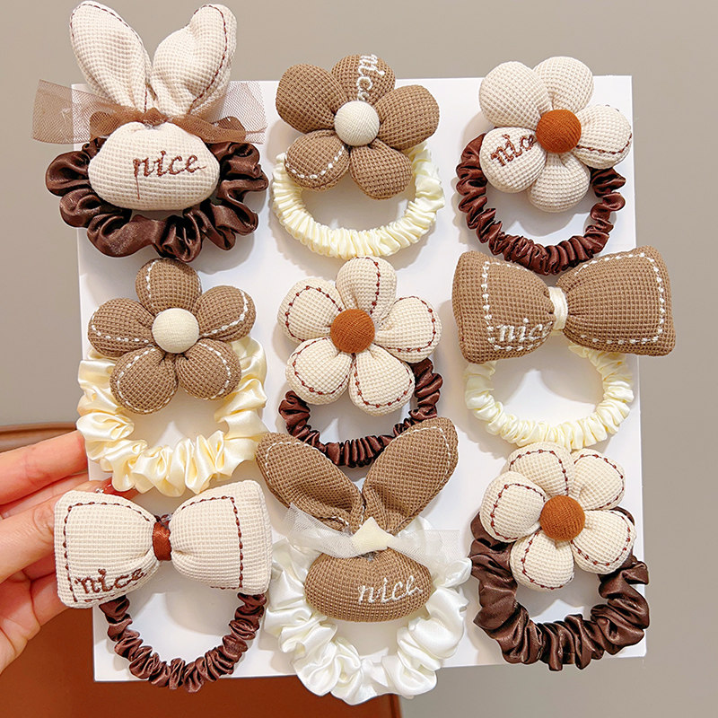 奶咖色儿童发圈蝴蝶结花朵皮筋女童扎发发绳小女孩上学橡皮筋发饰,饰品/流行首饰/时尚饰品新,发饰,淘宝优惠券,粉丝福利购,淘宝优惠卷