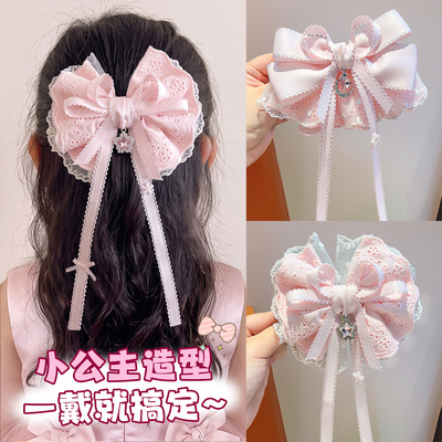 摩芽小女孩粉色发夹不伤发配饰女