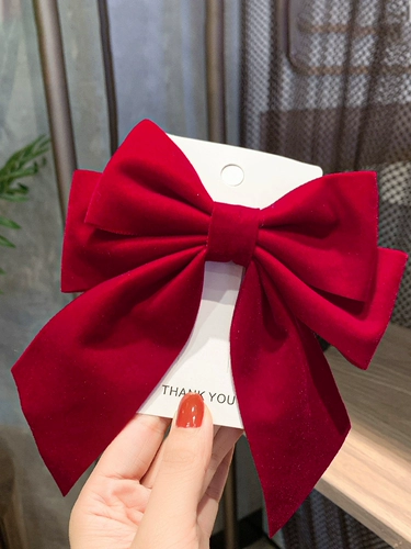 Детский аксессуар для волос с бантиком, заколка для волос, шпильки для волос, красная заколка-крабик